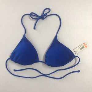 No Boundaries Blue Bikini Top Size Medium